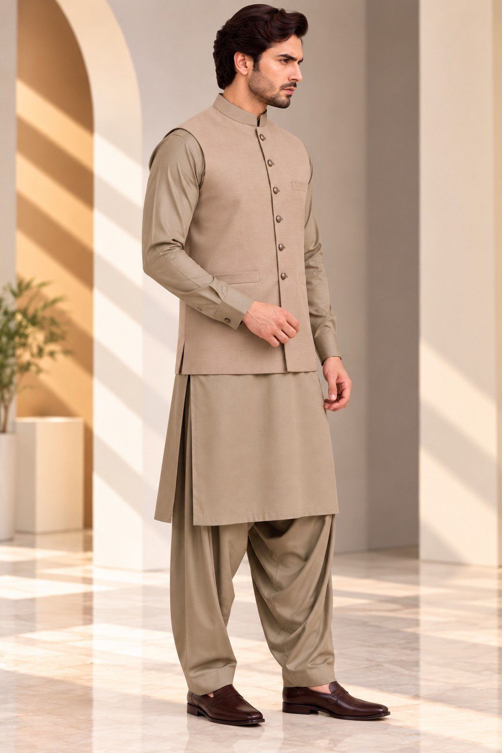 Beige Waistcoat - Image 3